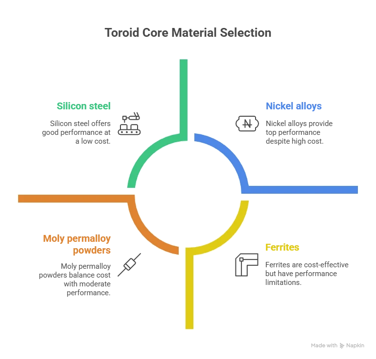 Toroid - selecting core materials